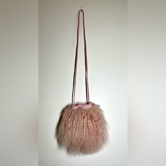 Zadig & Voltaire | Rock to Go | Frenzy Shearling Bag | Blush Pink - Picture 3 of 9